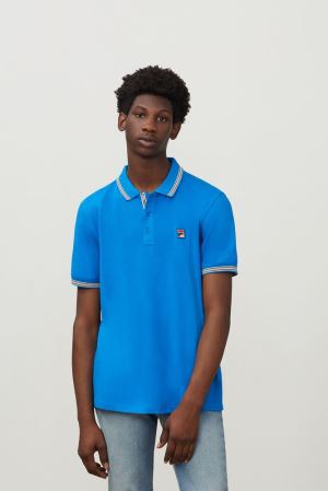 FILA Matcho 3 Polos Blue,Mens Clothing | CA.SALMQG269